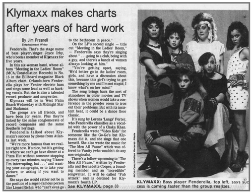 Klymaxx 1985 interview 