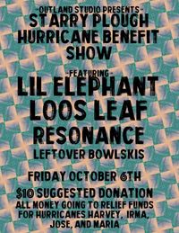 Starry Plough Hurricane Benefit Show with Lil' Elephant