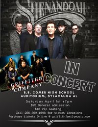 Shenandoah and Griffith&Company Concert, Vip Seating $40