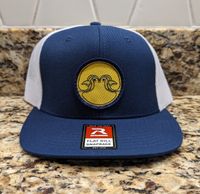 Magic Birds Flat Bill Trucker Hat - Navy & White