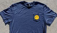 Magic Birds Graphic Pocket Tee - Heathered Navy