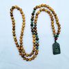 Vintage Buddha Mala with Sandalwood & Picasso Jasper