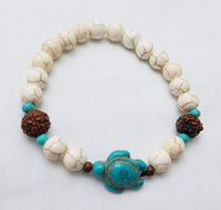 Turquoise & White Magnesite Tortoise Bracelet
