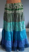 Vintage Sari Fabric Panel Skirt