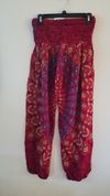Tapestry Indian Cotton Yoga pants (Deep Red)