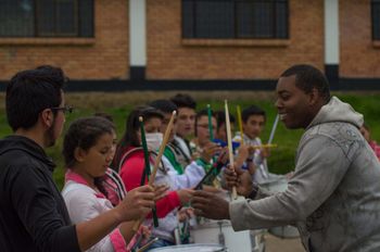 Working with students in Guasca, Colombia
