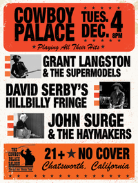 w/Grant Langston & The Supermodels and David Serby & The Hillbilly Fringe