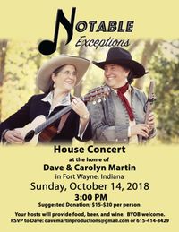House Concert at Dave & Carolyn Martin's