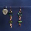 Copper and Green Earrings