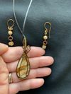 Pendant and Earring Set: Picture Jasper