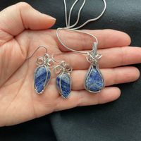 Pendant and Earring Set:  Sodalite