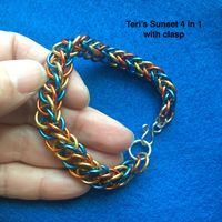 Square 4 in 1 with clasp "Teri's Sunset"
