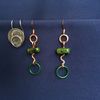 Copper and Green Earrings