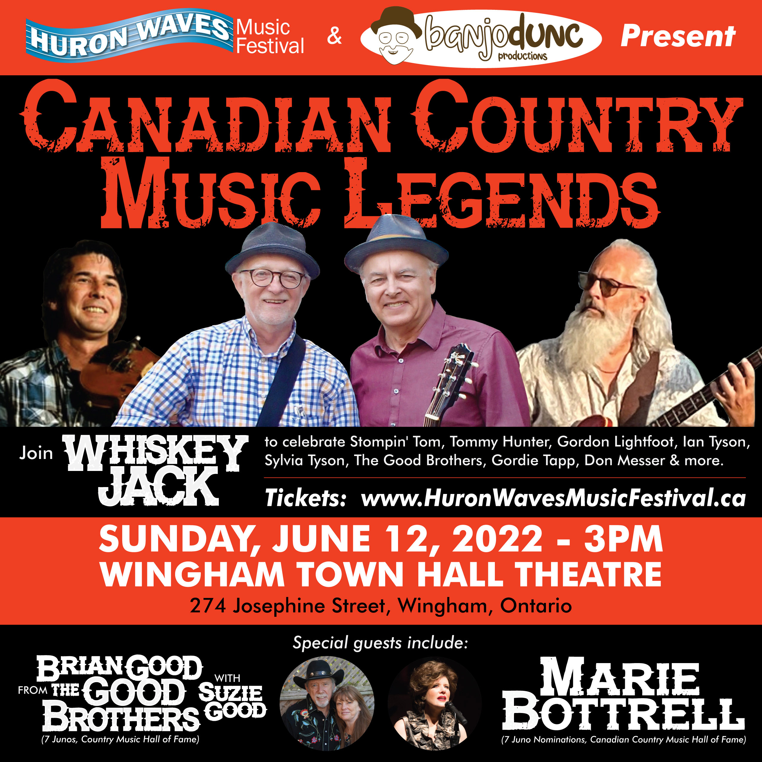 Canadian Country Music Legends Show Coming to Wingham Ontario