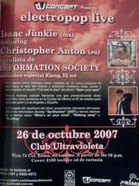 Electropop LIVE christopher ANTON W/Isaac Junkie in Mexico