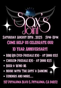 Sax's Joint 10th Anniversary Party! 