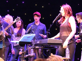 singing "Afterlife" with Ingrid Michaelson
