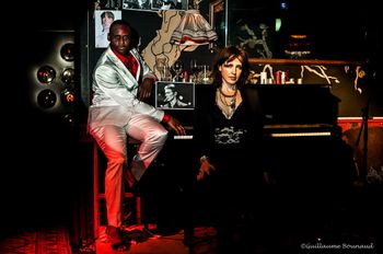 with Brian Scott Bagley at Tres Honore. Bowie Tribute night.  Photo by Guillaume Bounaud
