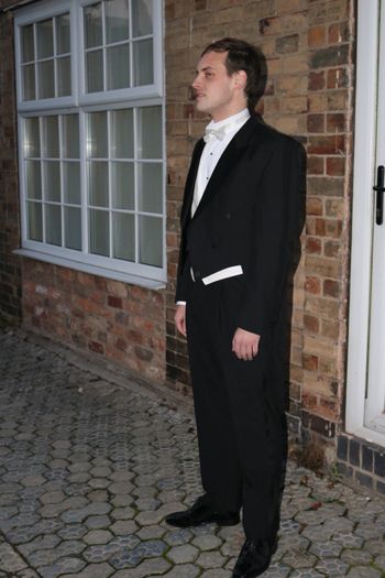 James in relaxed mode before a concert at The Guildhall York.
