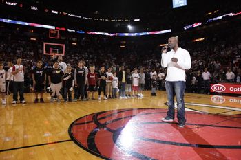 Singing the National Anthem at a Miami Heat Game
