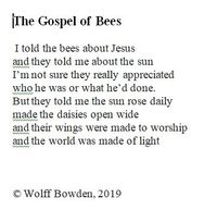 Original Wolff Poem (You choose Subject) + SA, DD 