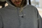 BLANK FACE EMBROIDERED LOGO HOODIE