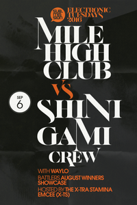 Mile High Club vs Shinigami Crew, Waylo + More at Electronic Tuesdays