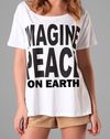Imagine Peace on Earth Girls Tee