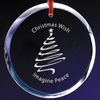 "Christmas Wish" Imagine Peace Crystal Ornament