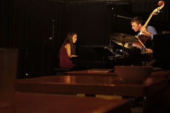 Lara Driscoll Trio at Cafe Resonance: Lara Driscoll (piano), Remi-Jean LeBlanc (bass), Dave Laing (drums), Paris Favilla & Ruthie Pytka-Jones (photo) 8/18/16
