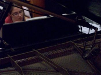 Zubin Edalji Recording Session at Pogo Studios: Lara Driscoll (piano), Mark Rubel (engineer)
