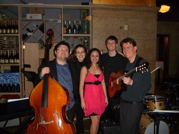 Samba Soul: Karim Yengsep (bass), Lara Driscoll (piano), Vivian Felicio (vocals), Matt Plaskota (drums), George Turner (guitar)
