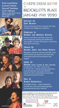 Carpe Diem! April-May-June 2020 Brookletts Concerts moved ON-LINE in the Time of Corona 
