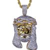 HipHop Iced Out Simulated Diamond Jesus Pendant Necklace