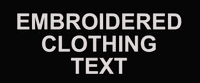 EMBROIDERED CLOTHING TEXT
