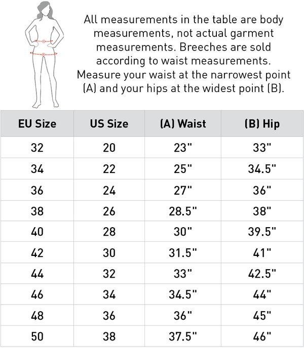 MY STABLE - Sizing Guide