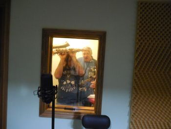 Horn players locked in their room.
