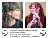 Apéro Folk - Jazz Geneviève Neuville invite Sienna Dahlen