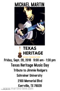 MICHAEL MARTIN Solo @ Texas Heritage Days