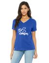 ED ROBINSON WOMEN'S V NECK T-SHIRT