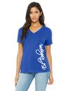 ED ROBINSON WOMEN'S V NECK T-SHIRT