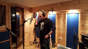 Philip Snyder of "Rapid Fire" tracking vocals
