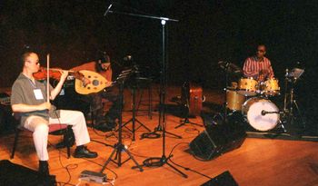 Soundcheck with Trio Tarana, Taipei, Taiwan with Ravish Momin , Shaniir Blumenkrantz
