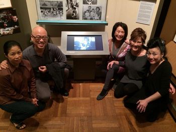 with wife Gennevieve Lam, and my sisters, Leila, Mimi, Kaikay, NY Historical Society, exhibit with our home movies
