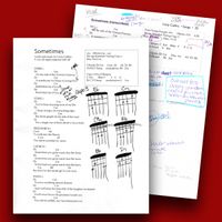 "Sometimes" Insider Chord Sheets