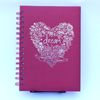 Corny Pink "Dream Heart" Spiral Journal