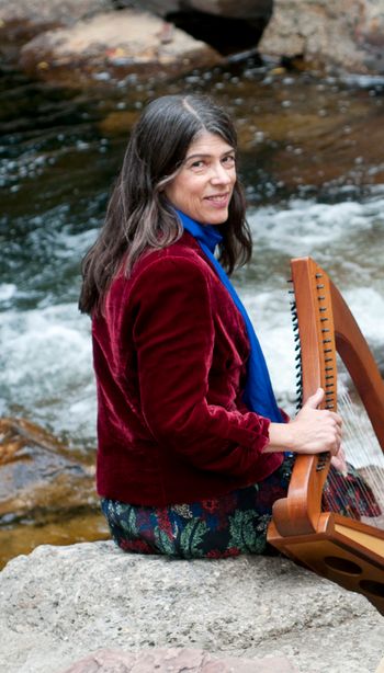 Margot Krimmel- harp on the St Vrain River
