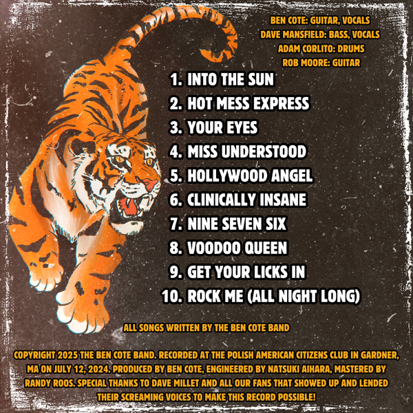 Live Bootleg - CD - The Ben Cote Band