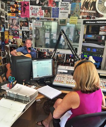 On air with Carol Courneen at WOMR Provincetown, MA
