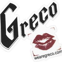 Greco Diagonal Clear back 4" sticker